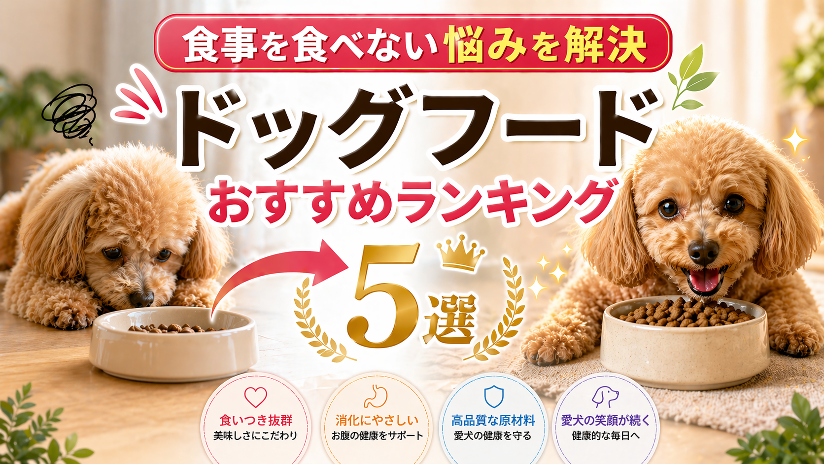 ドッグフードおすすめランキング5選  食べない悩みを解決する人気フードを徹底比較