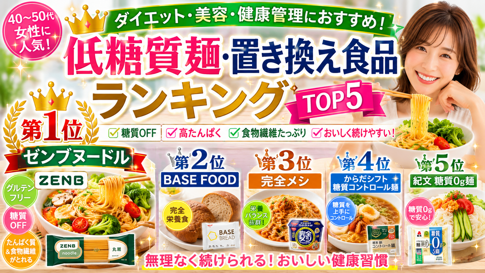 食べながらキレイを目指す女性向け健康食品ランキングTOP5